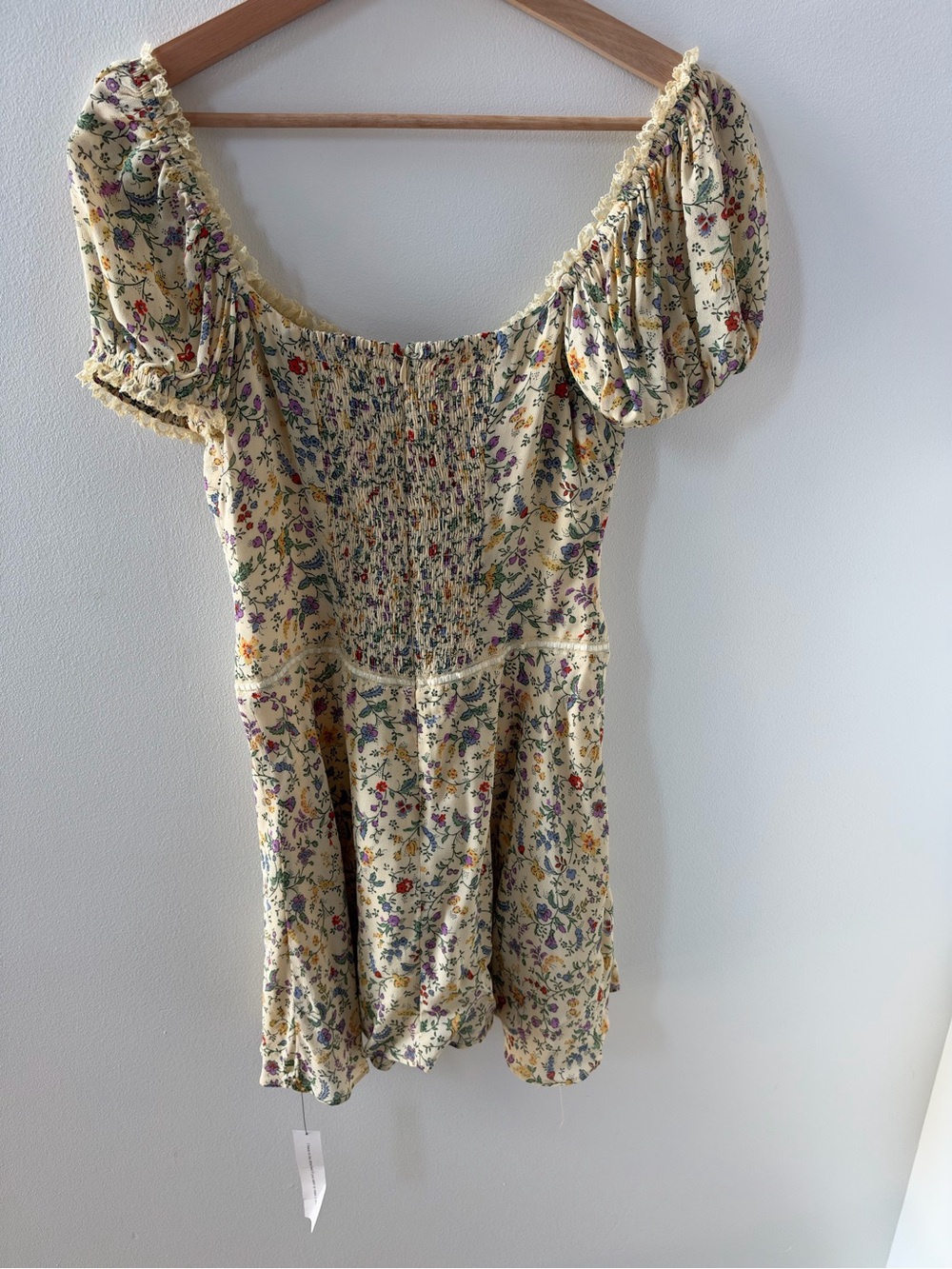 NWT Reformation Ondine Dress Yasmeen Floral Puff Sleeve Mini | Size 2 - Picture 6 of 6